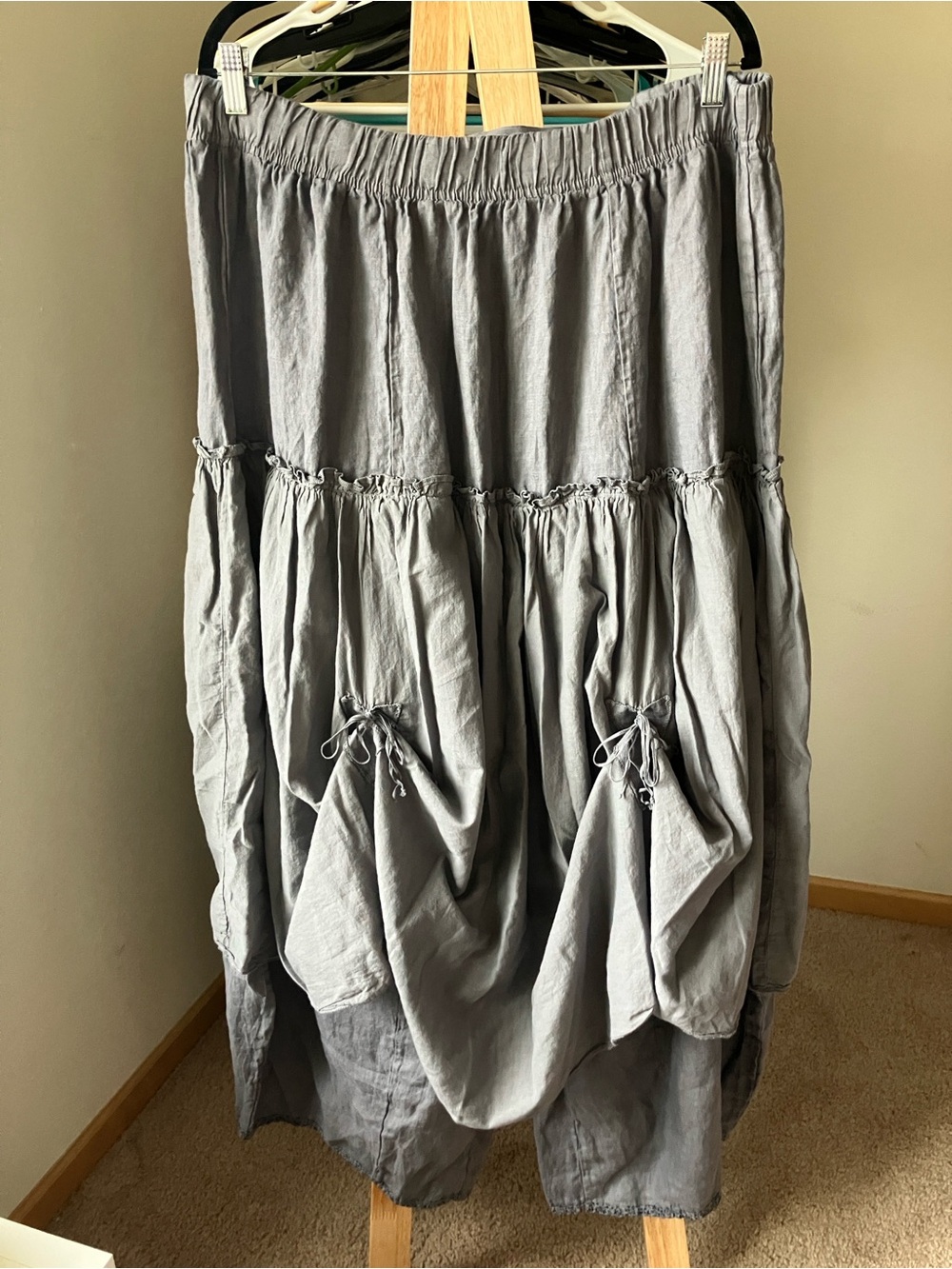 Blue Fish Boho Barclay Fusion Pant Skirt with Multicolor Hand Painted Design - Picture 2 of 13
